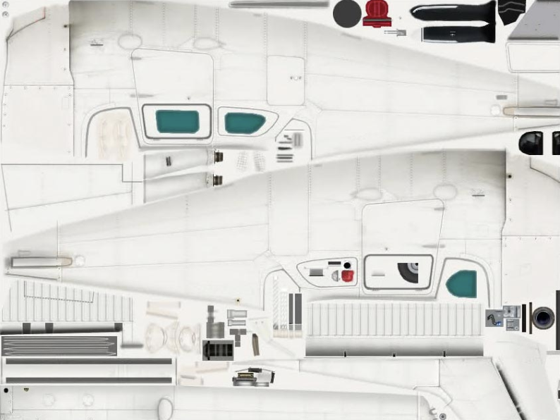 Example of an Aircraft Cockpit Texture Map