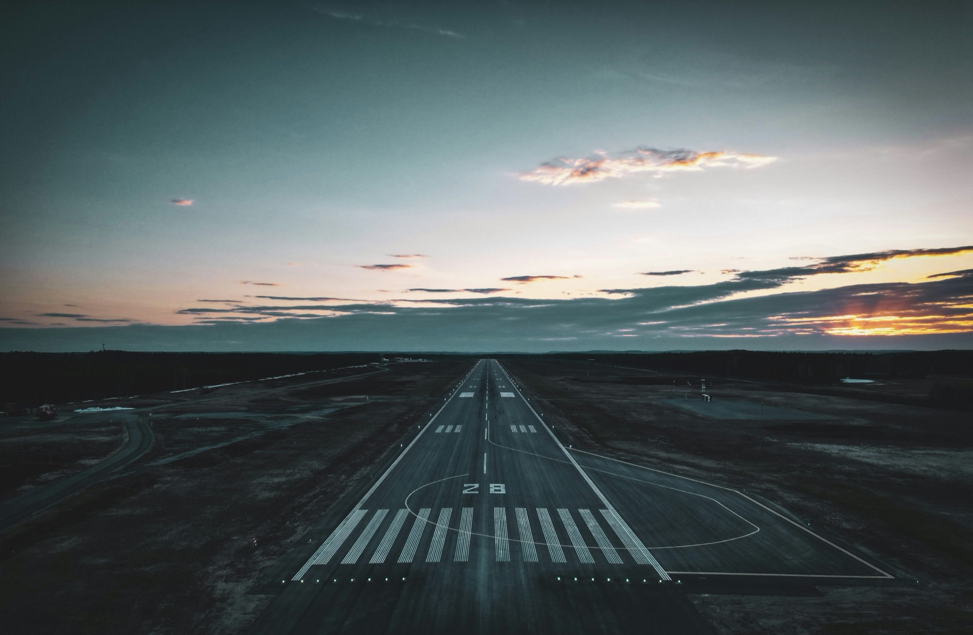 Airport runway background